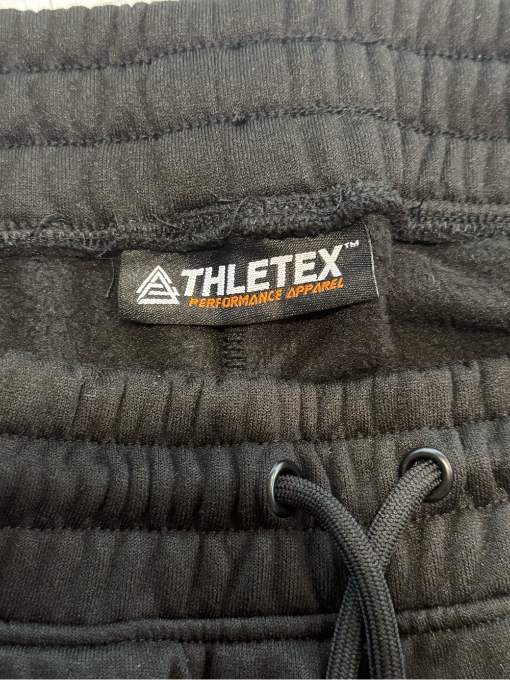 Athletex Men's Black Drawstring Jogger Pants - Comfortable Everyday Wear - Picture 2 of 5